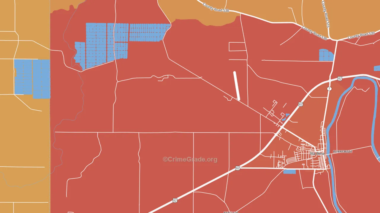 Murdock Crossing, MS Map of Vandalism Rates
