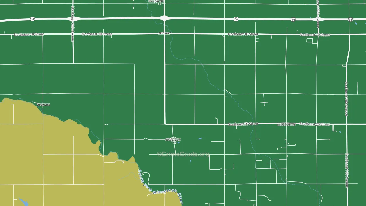 Murdock, KS Map of Vandalism Rates