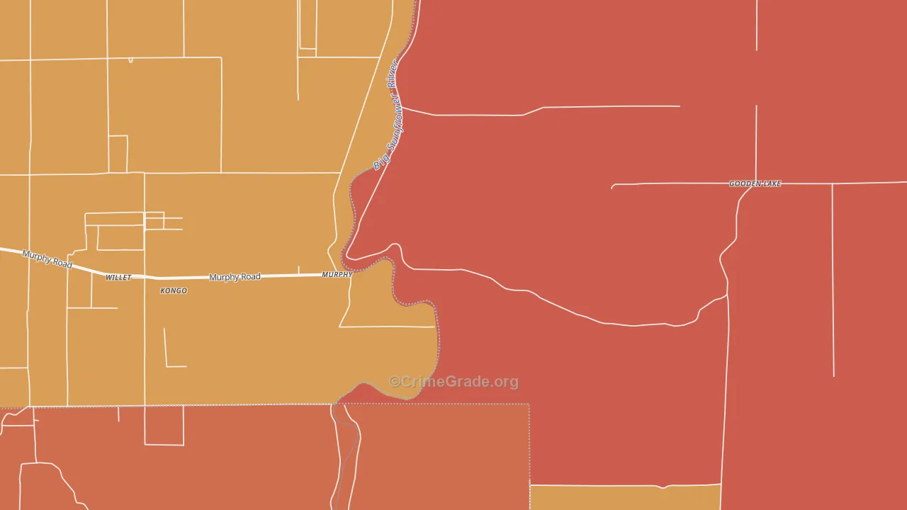 Murphy, MS Map of Vandalism Rates