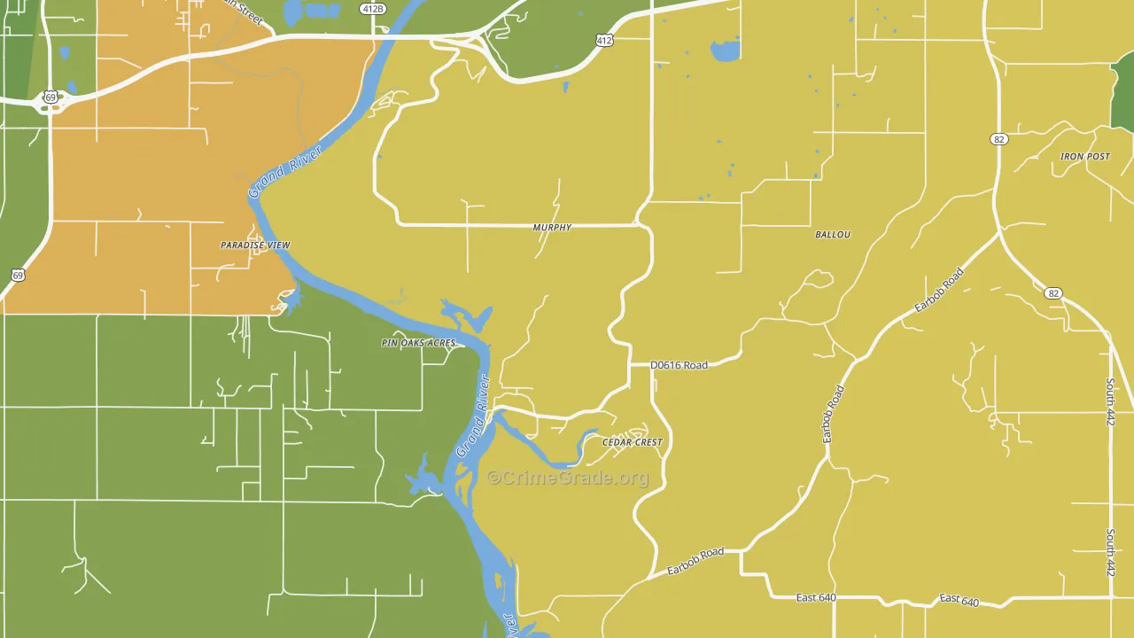 Murphy, OK Map of Vandalism Rates