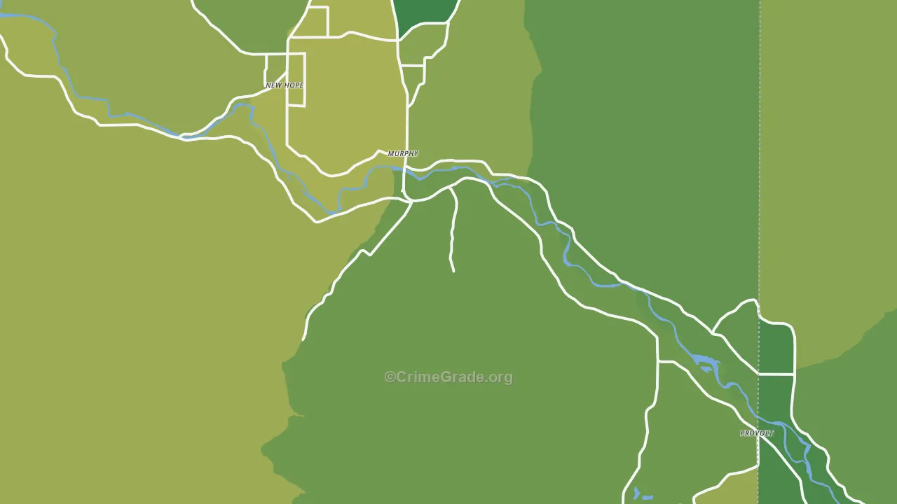 Murphy, OR Map of Vandalism Rates