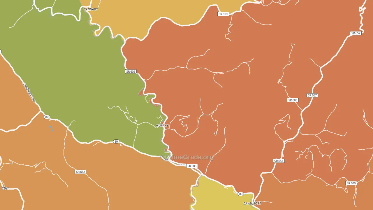 Murphy, VA Map of Vandalism Rates