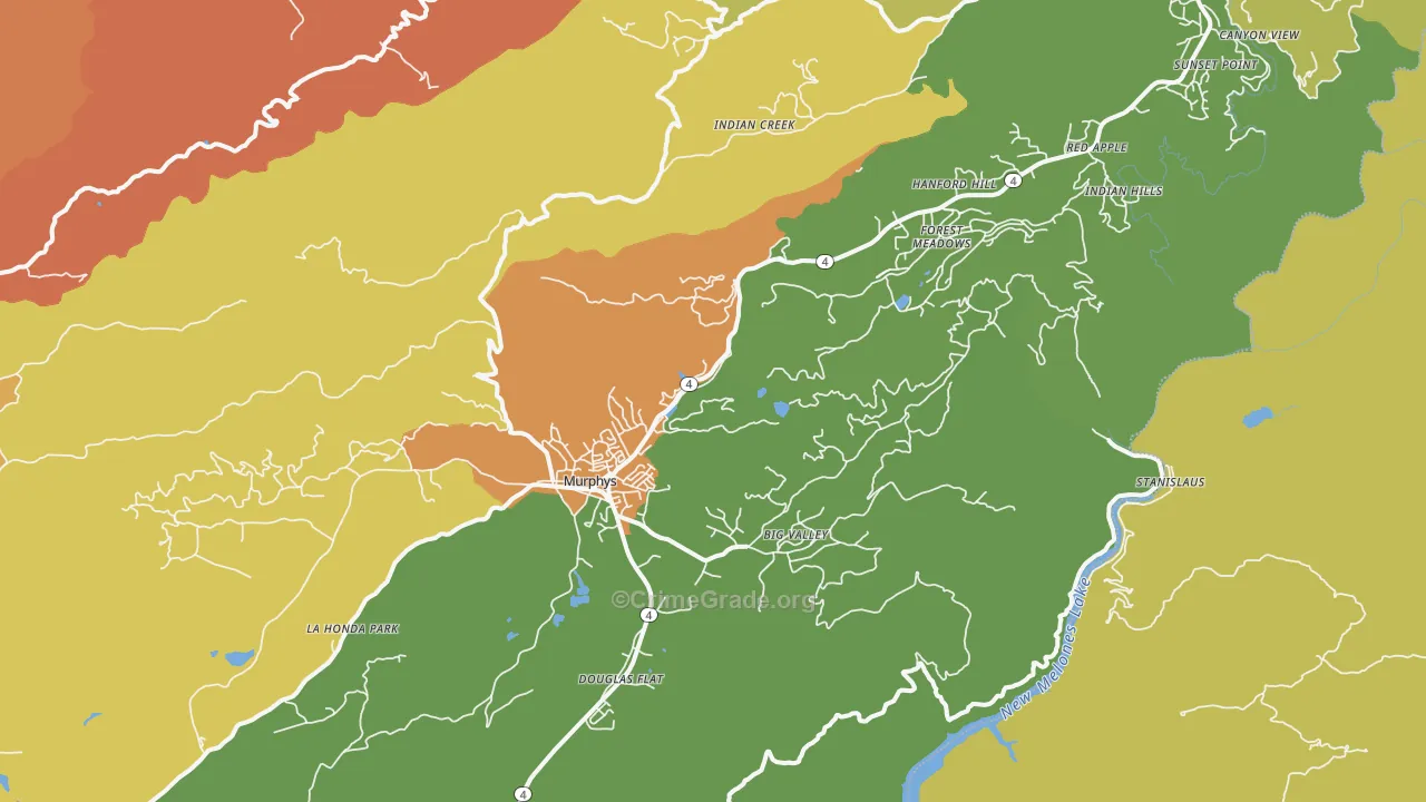 Murphys, CA Map of Vandalism Rates