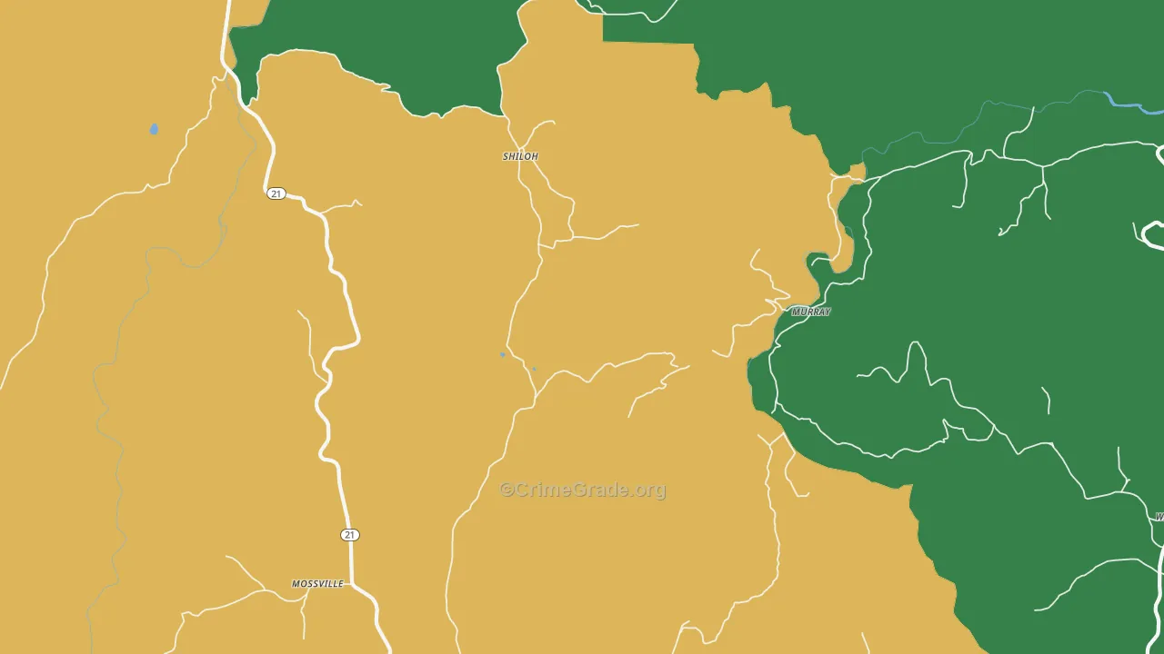 Murray, AR Map of Vandalism Rates