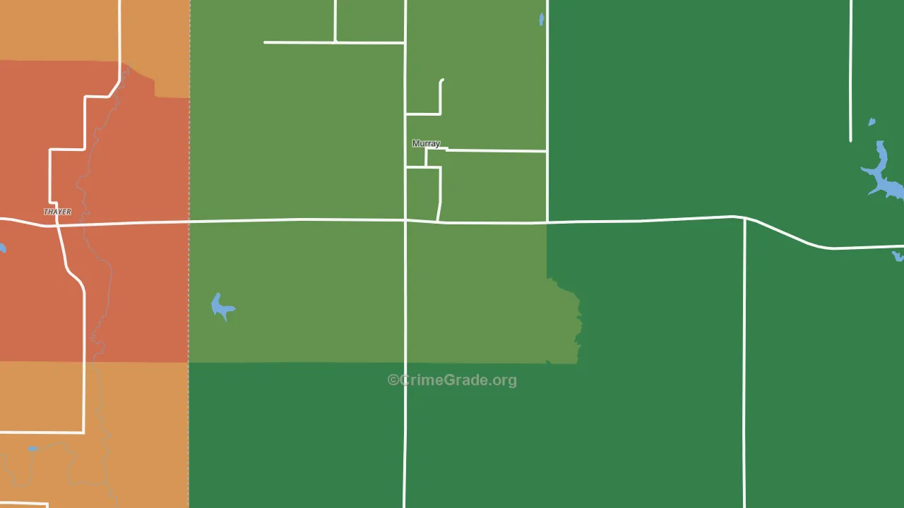Murray, IA Map of Vandalism Rates