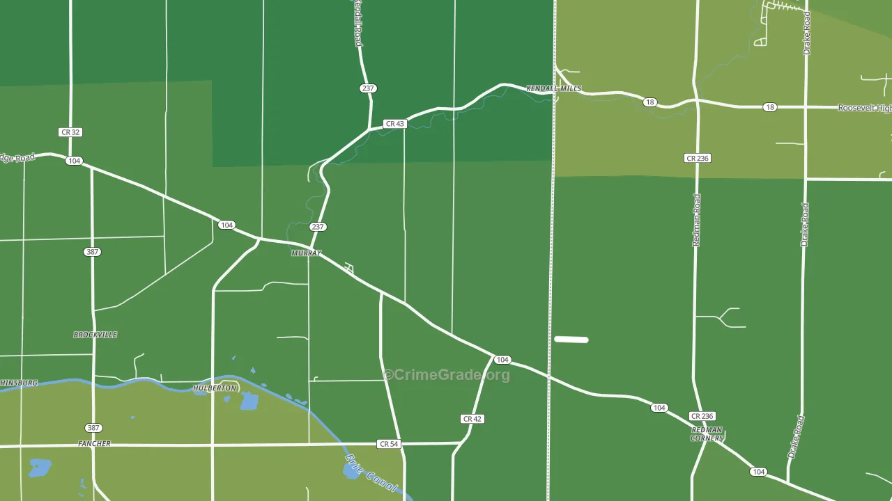Murray, NY Map of Vandalism Rates