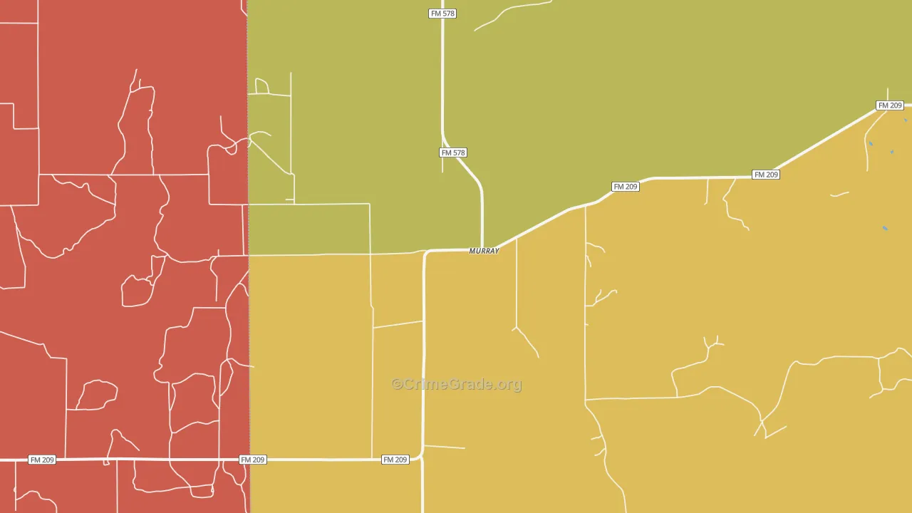 Murray, TX Map of Vandalism Rates