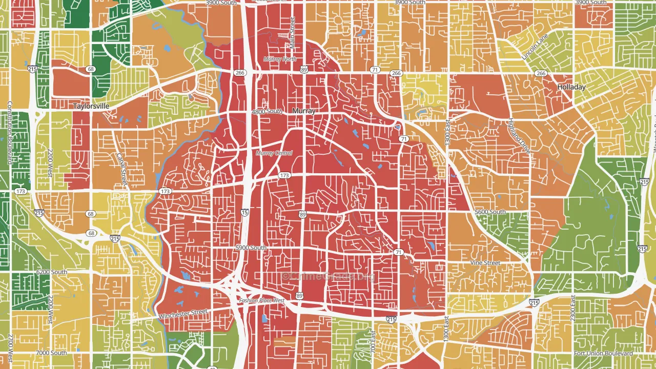 Murray, UT Map of Vandalism Rates