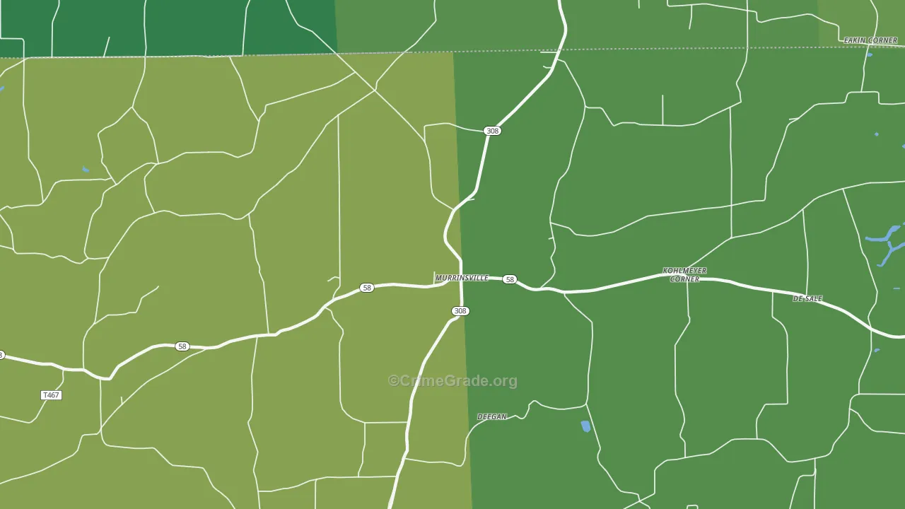 Murrinsville, PA Map of Vandalism Rates