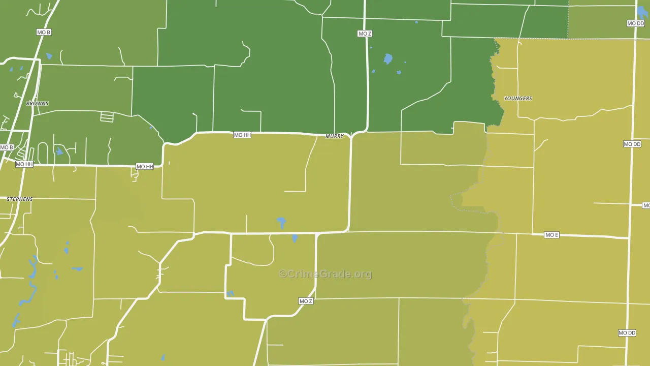 Murry, MO Map of Vandalism Rates