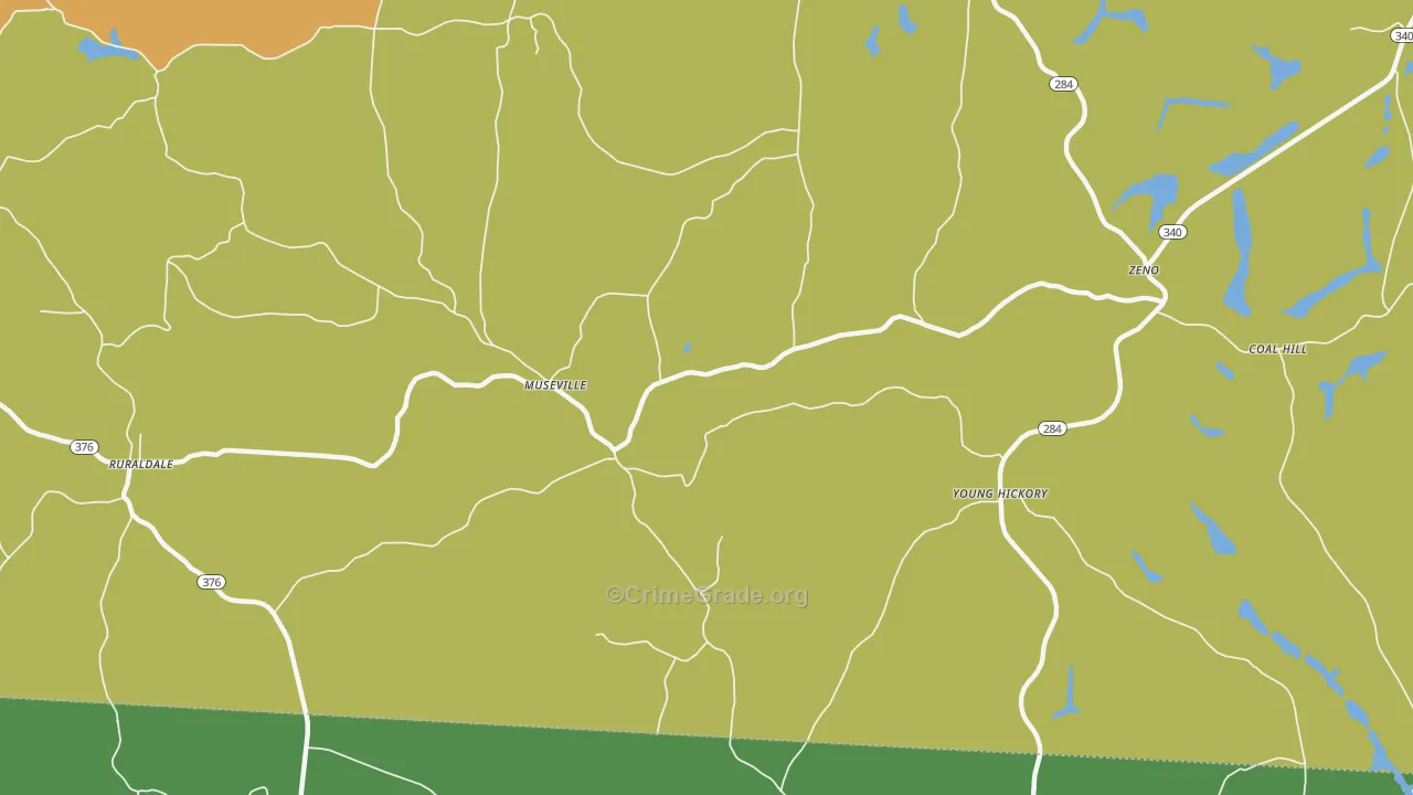 Museville, OH Map of Vandalism Rates