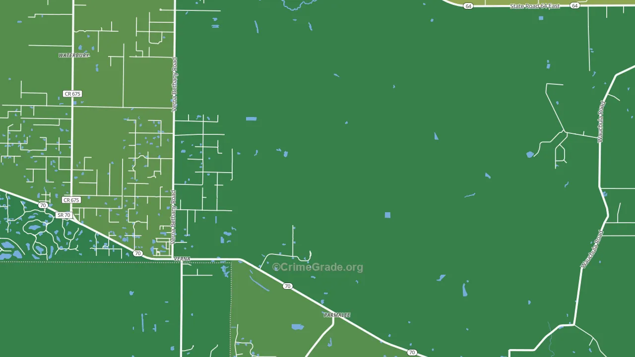 Myakka City, FL Map of Vandalism Rates