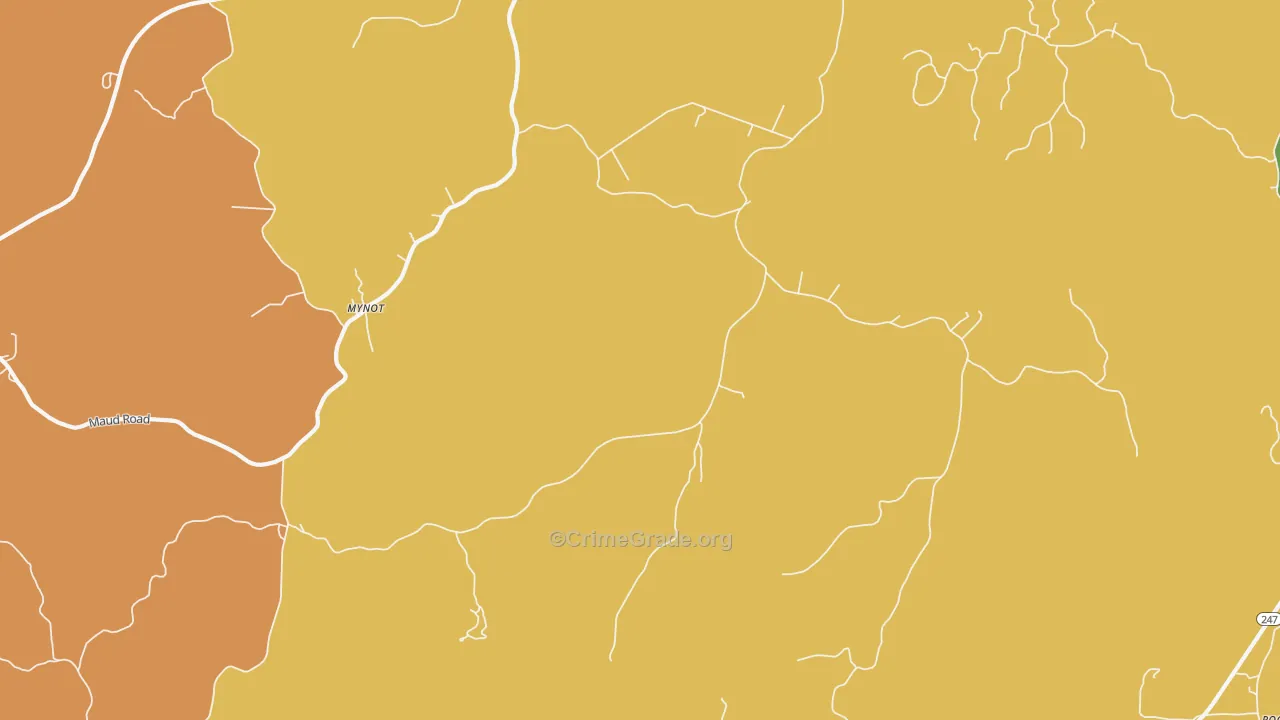 Mynot, AL Map of Vandalism Rates