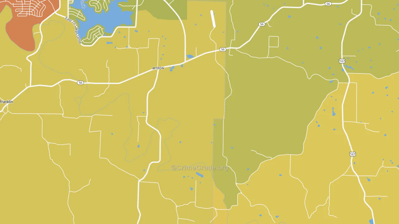 Myron, AR Map of Vandalism Rates