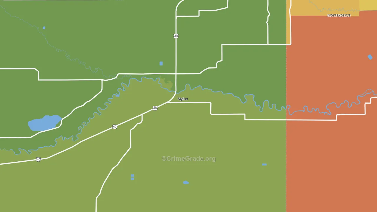Myton, UT Map of Vandalism Rates