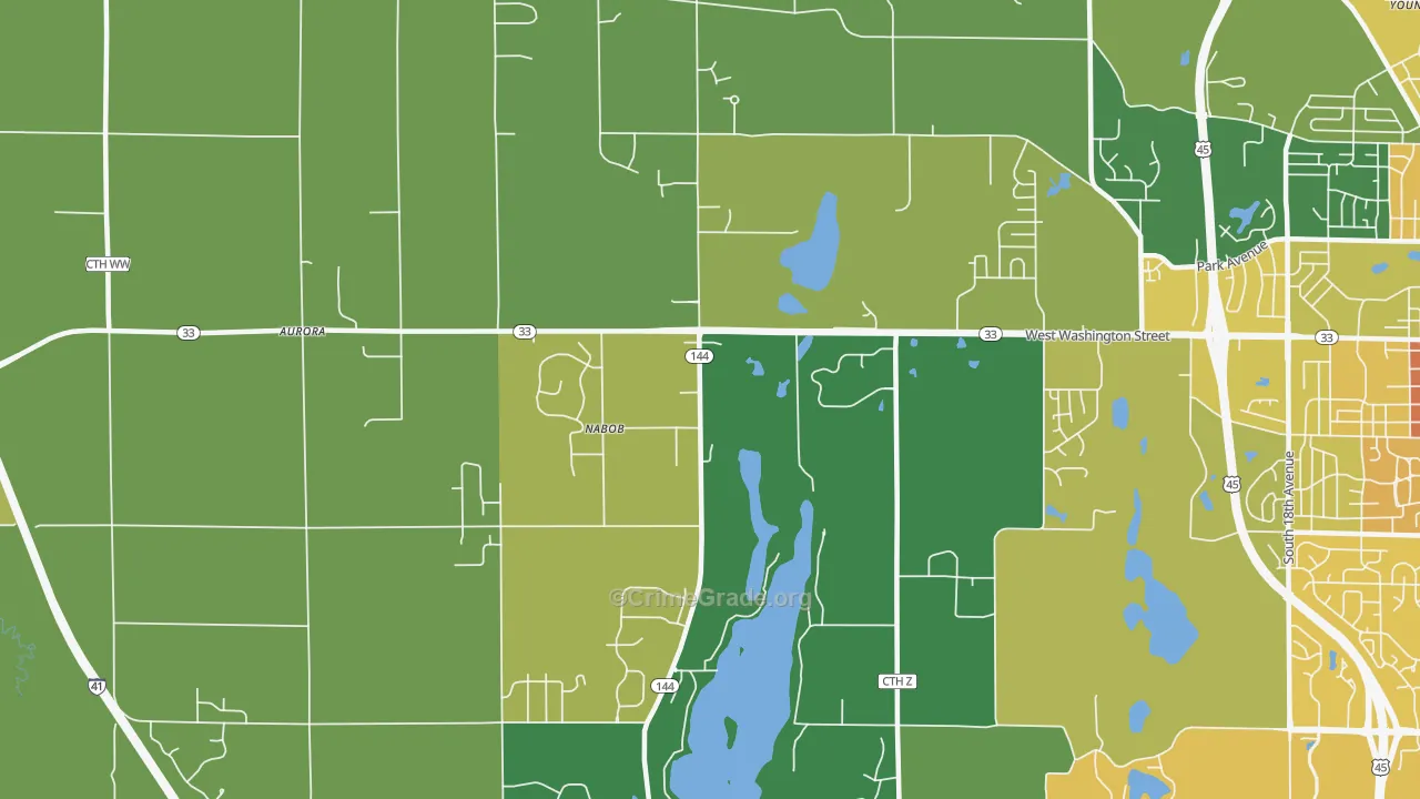 Nabob, WI Map of Vandalism Rates