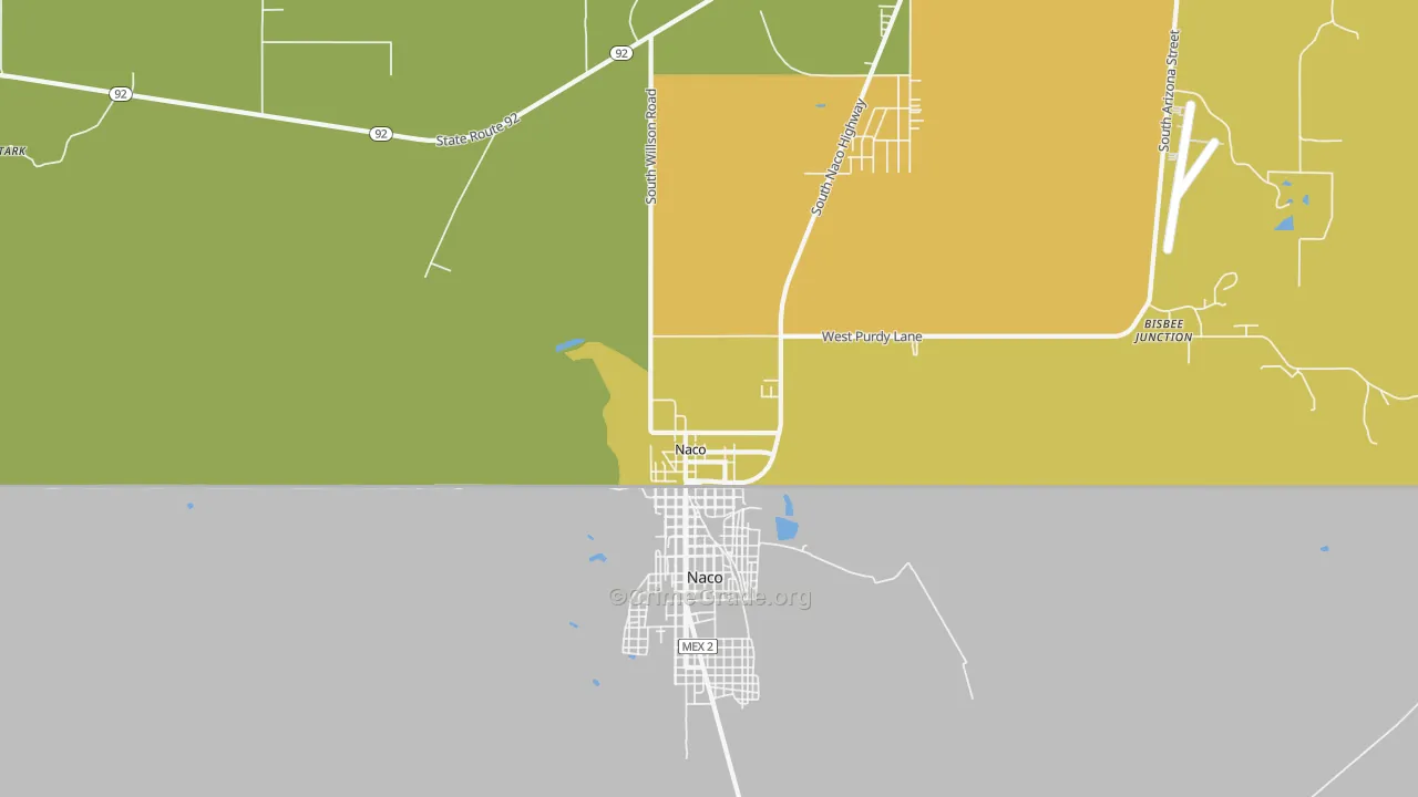 Naco, AZ Map of Vandalism Rates
