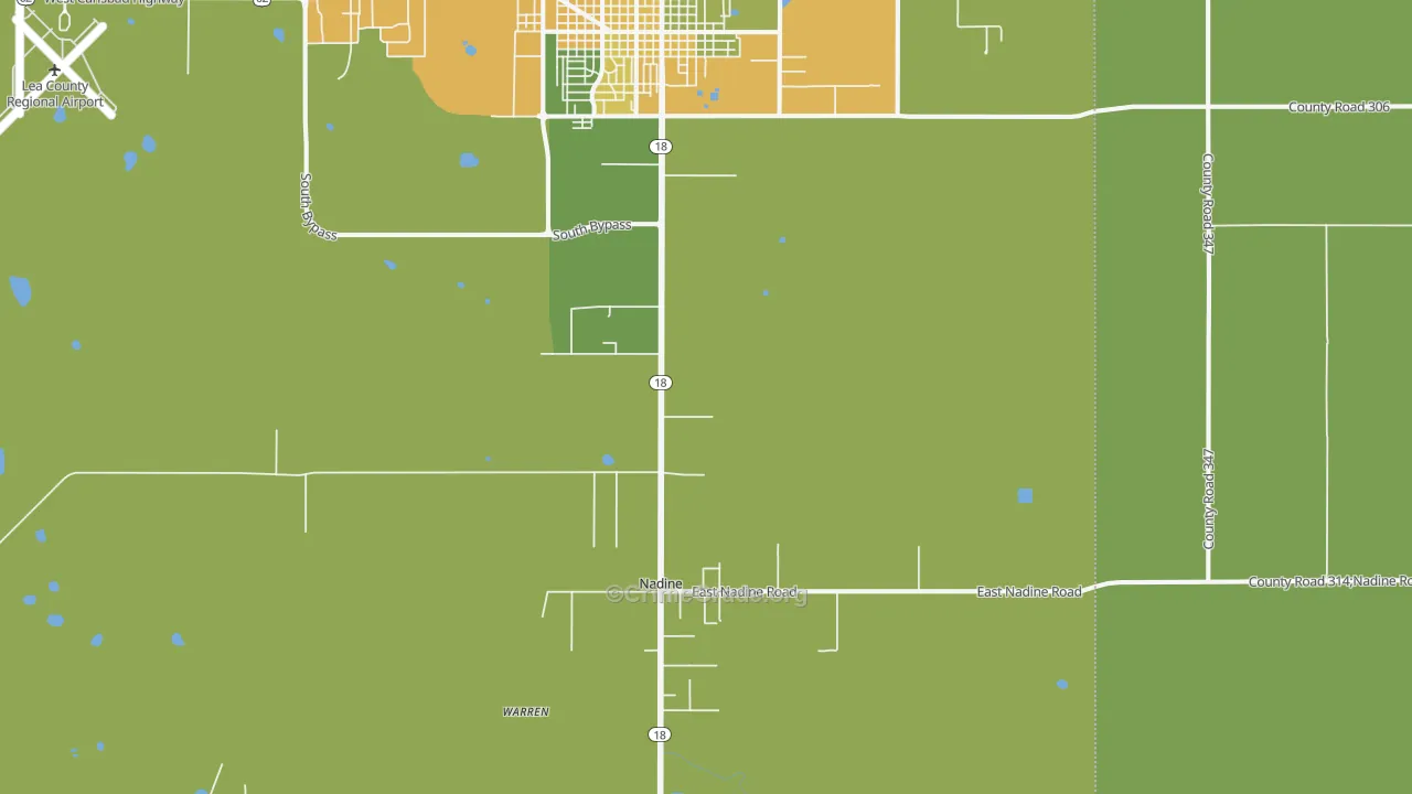 Nadine, NM Map of Vandalism Rates