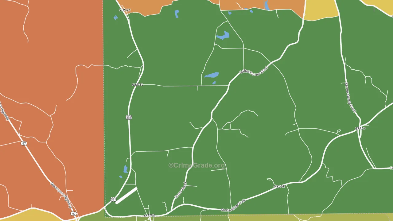 Naftel, AL Map of Vandalism Rates