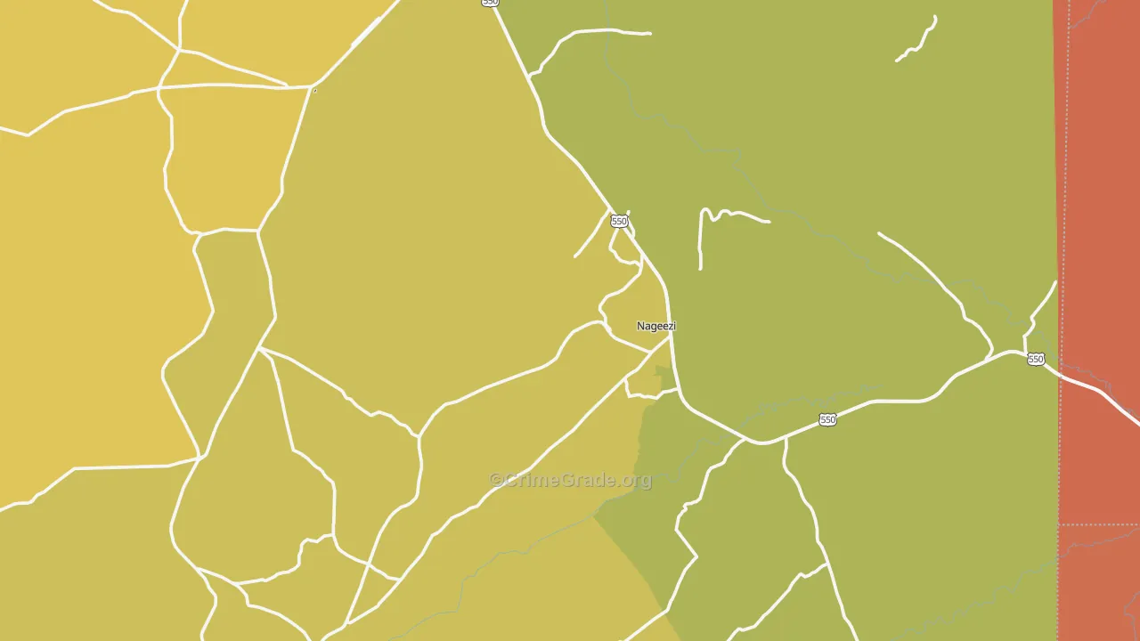 Nageezi, NM Map of Vandalism Rates