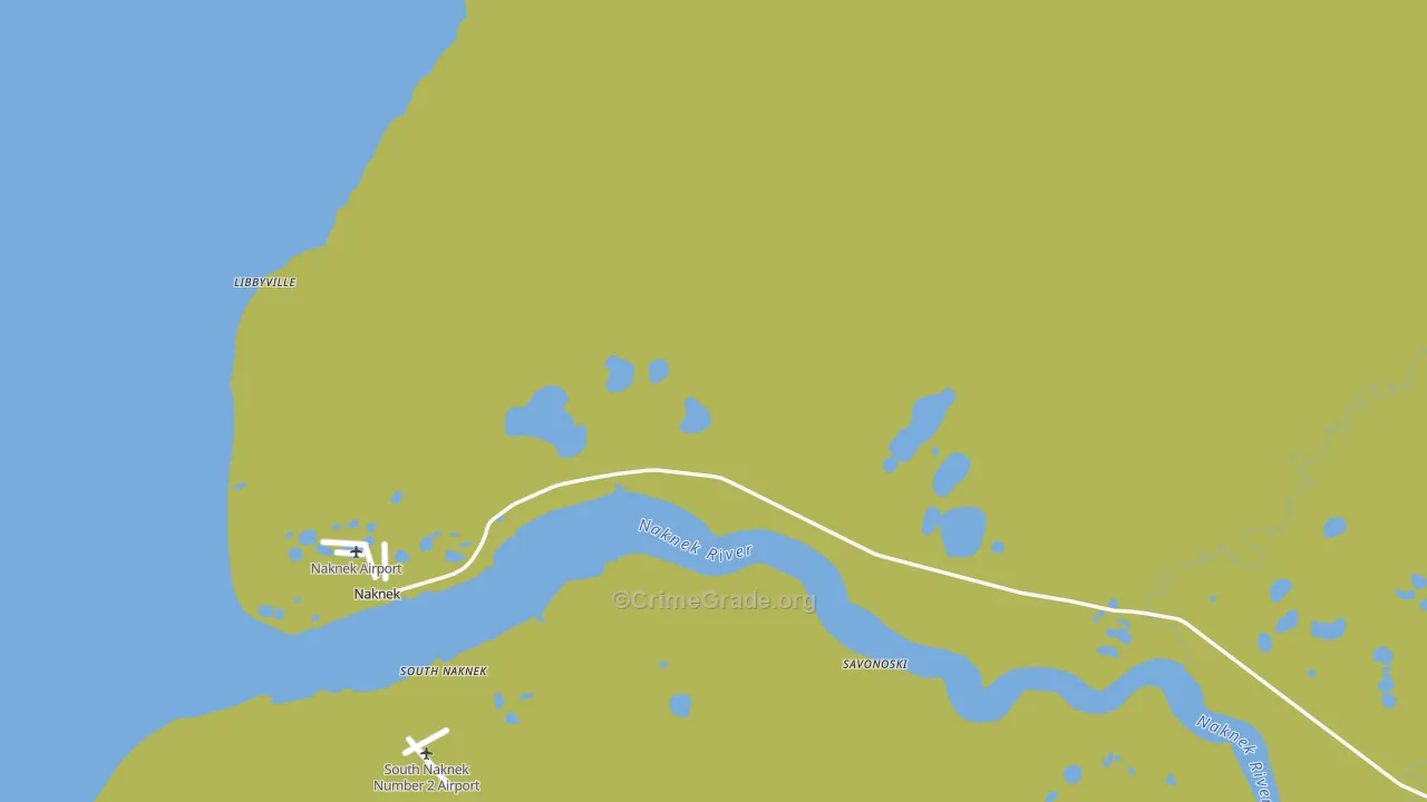 Naknek, AK Map of Vandalism Rates