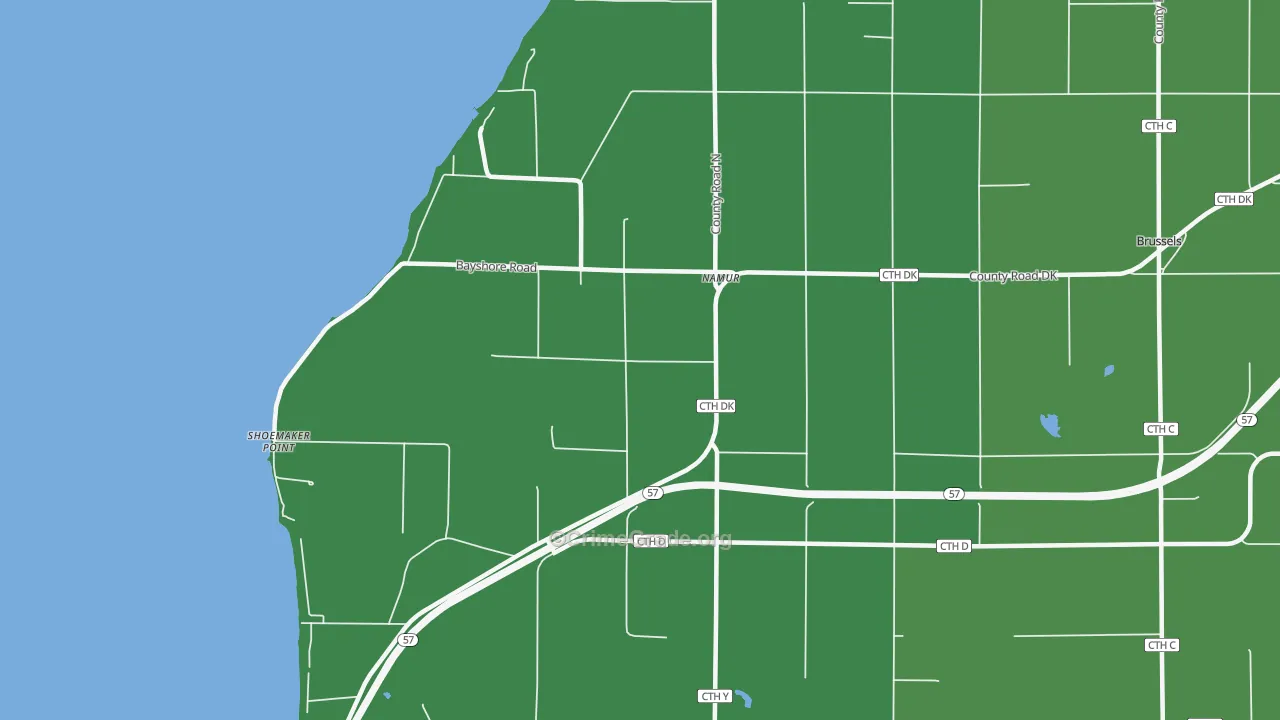 Namur, WI Map of Vandalism Rates