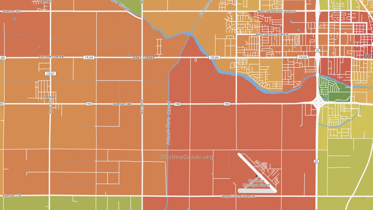 Nanceville, CA Map of Vandalism Rates