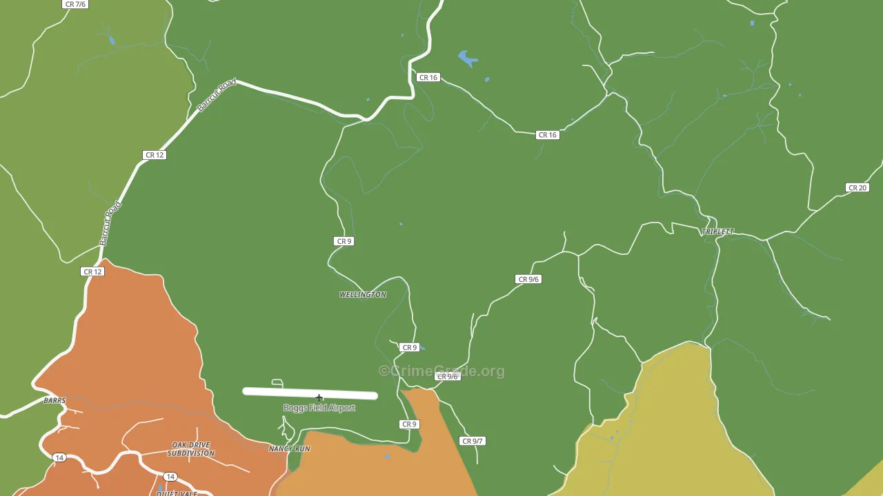 Nancy Run, WV Map of Vandalism Rates