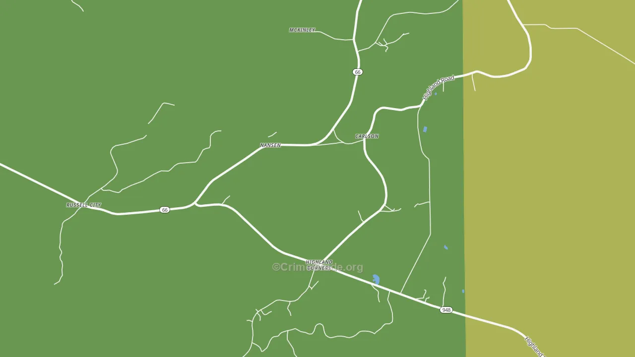 Nansen, PA Map of Vandalism Rates