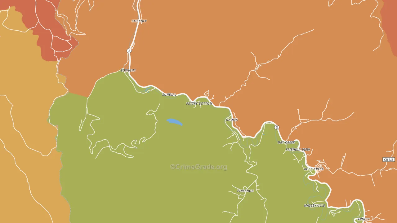 Naoma, WV Map of Vandalism Rates