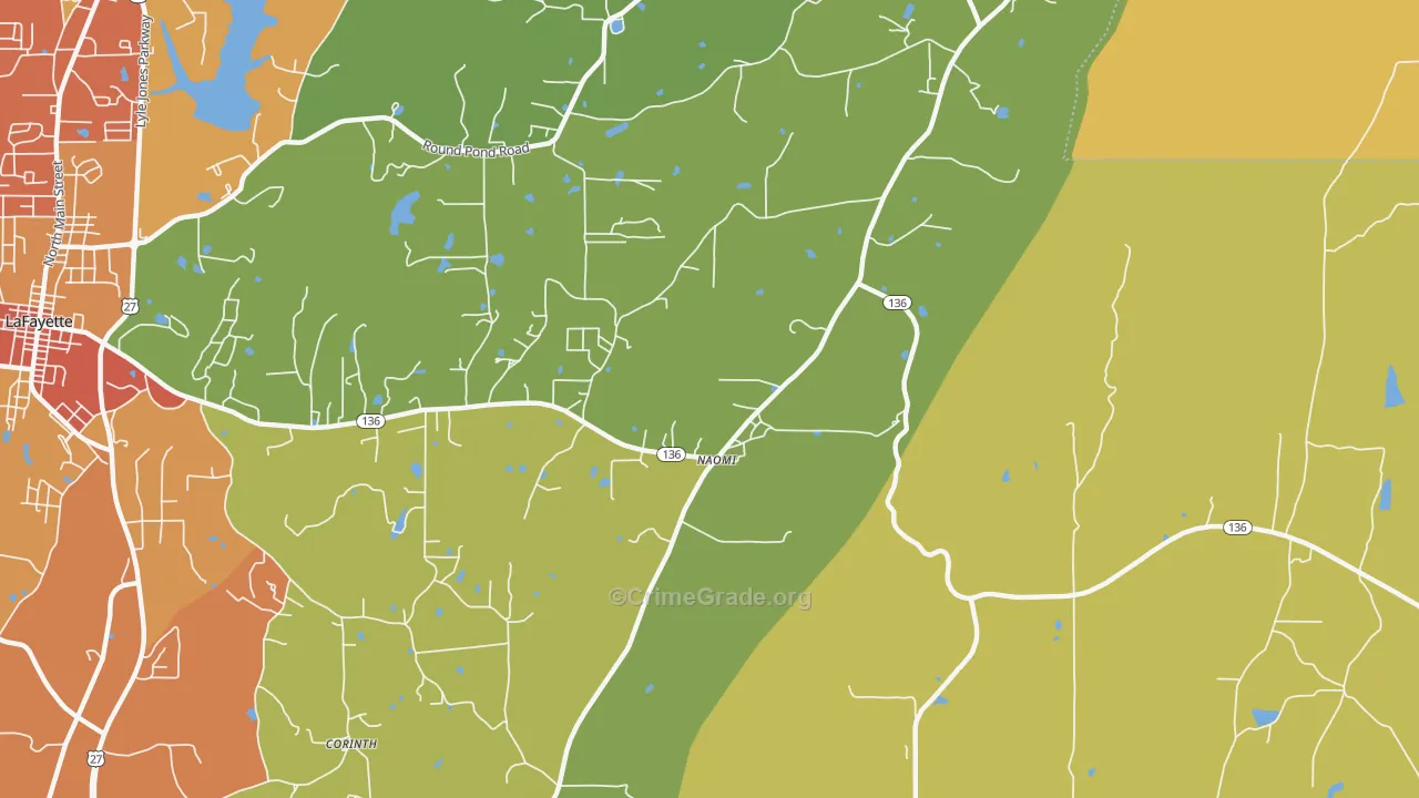 Naomi, GA Map of Vandalism Rates