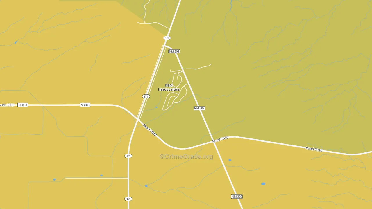 Napi Headquarters, NM Map of Vandalism Rates