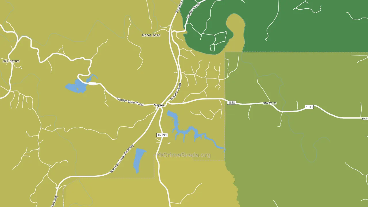 Napier, TN Map of Vandalism Rates