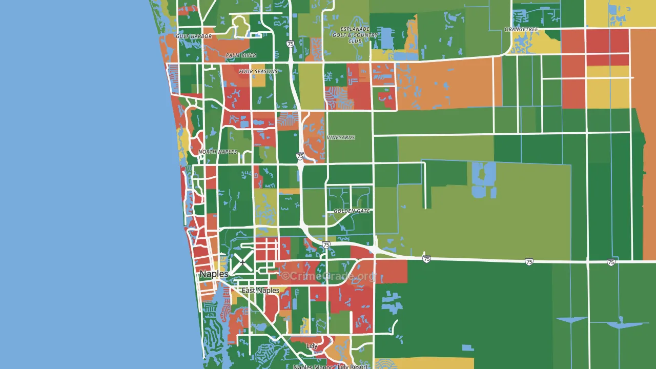Naples, FL Map of Vandalism Rates