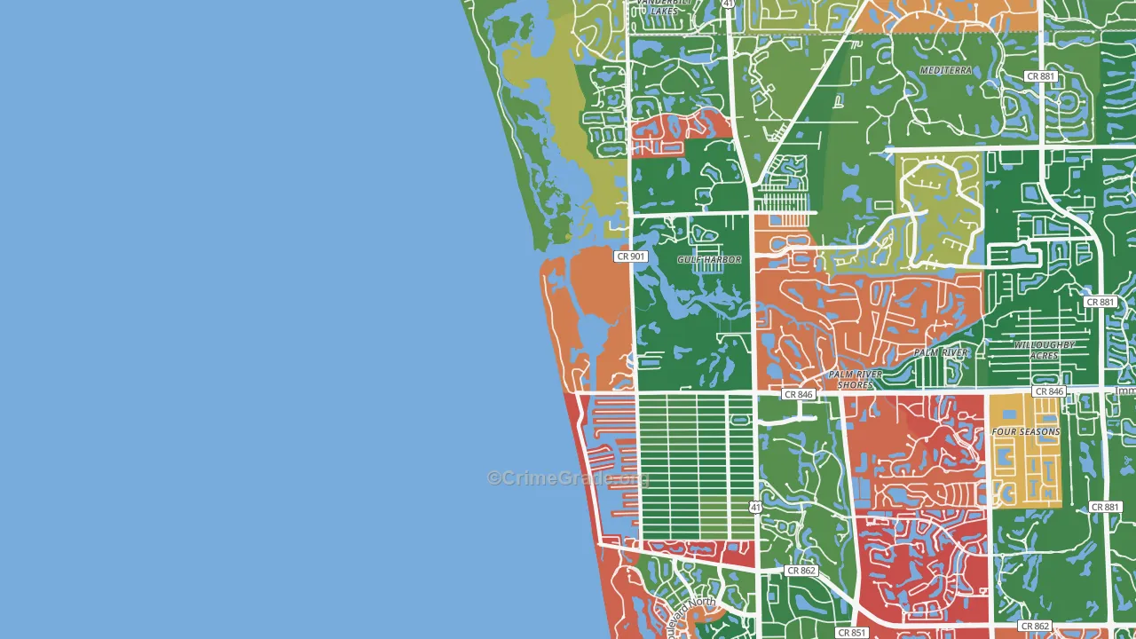 Naples Park, FL Map of Vandalism Rates