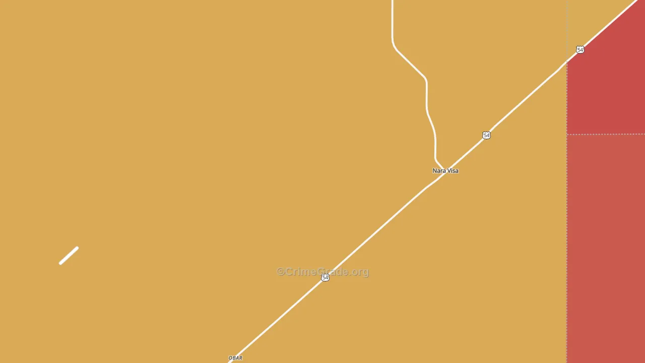 Nara Visa, NM Map of Vandalism Rates