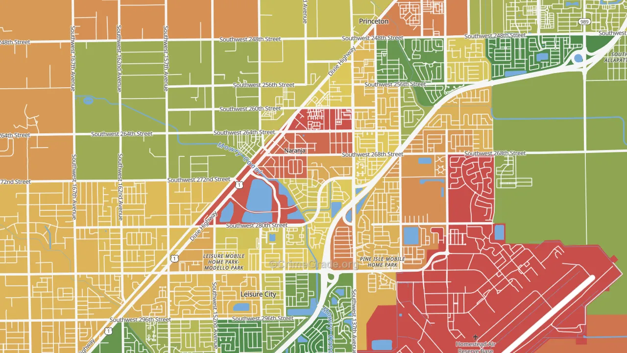 Naranja, FL Map of Vandalism Rates