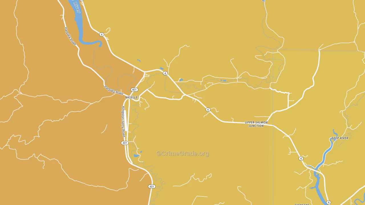 Naselle, WA Map of Vandalism Rates