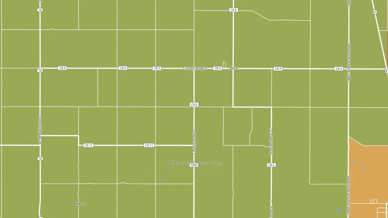 Nash, ND Map of Vandalism Rates