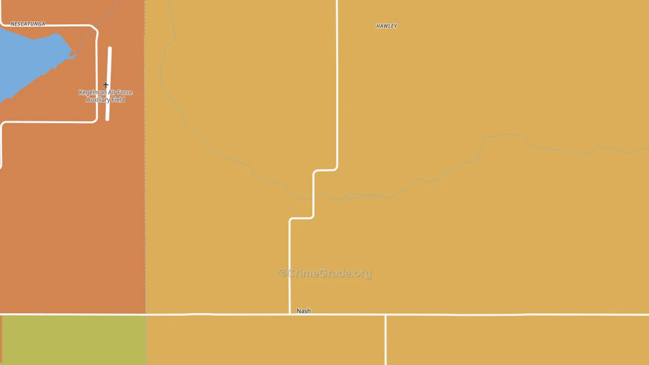 Nash, OK Map of Vandalism Rates