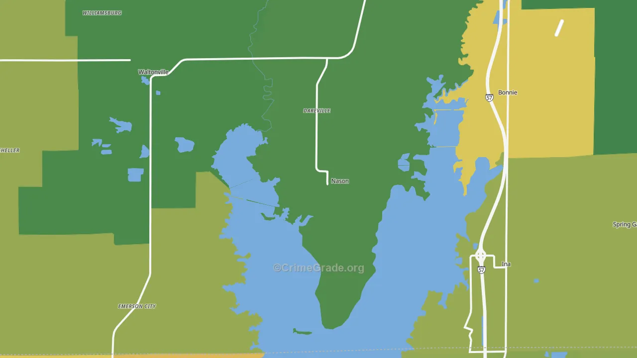Nason, IL Map of Vandalism Rates