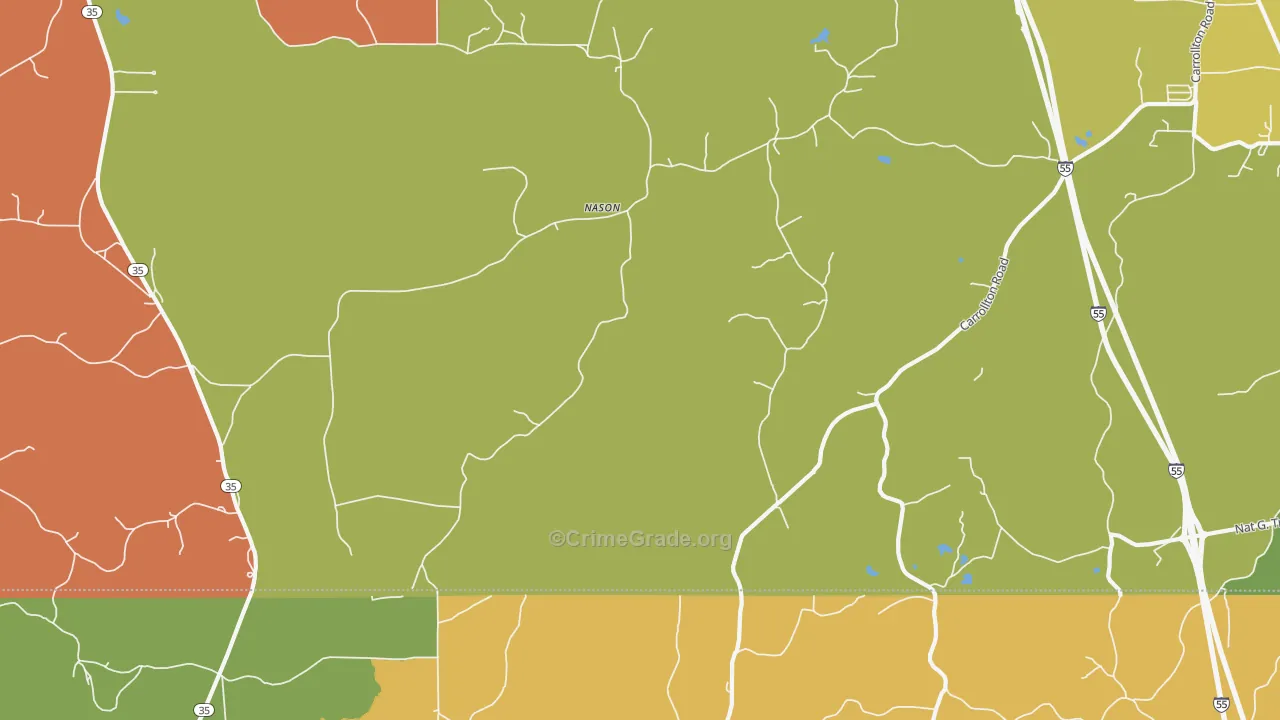 Nason, MS Map of Vandalism Rates