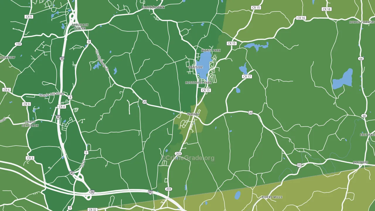 Nassau, NY Map of Vandalism Rates