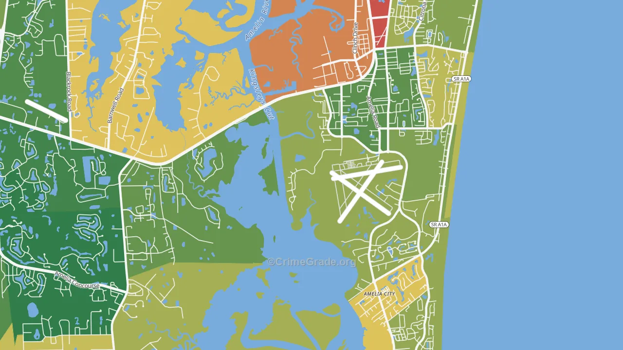 Nassau Village, FL Map of Vandalism Rates