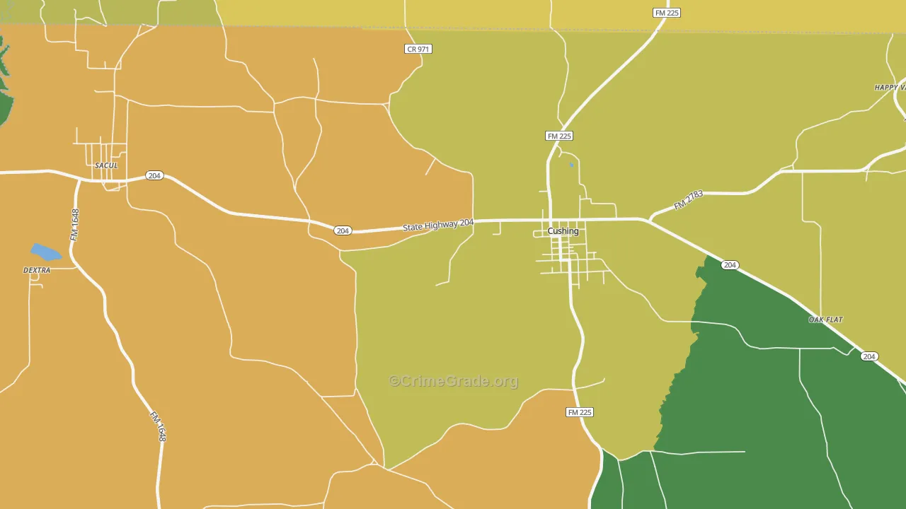 Nat, TX Map of Vandalism Rates