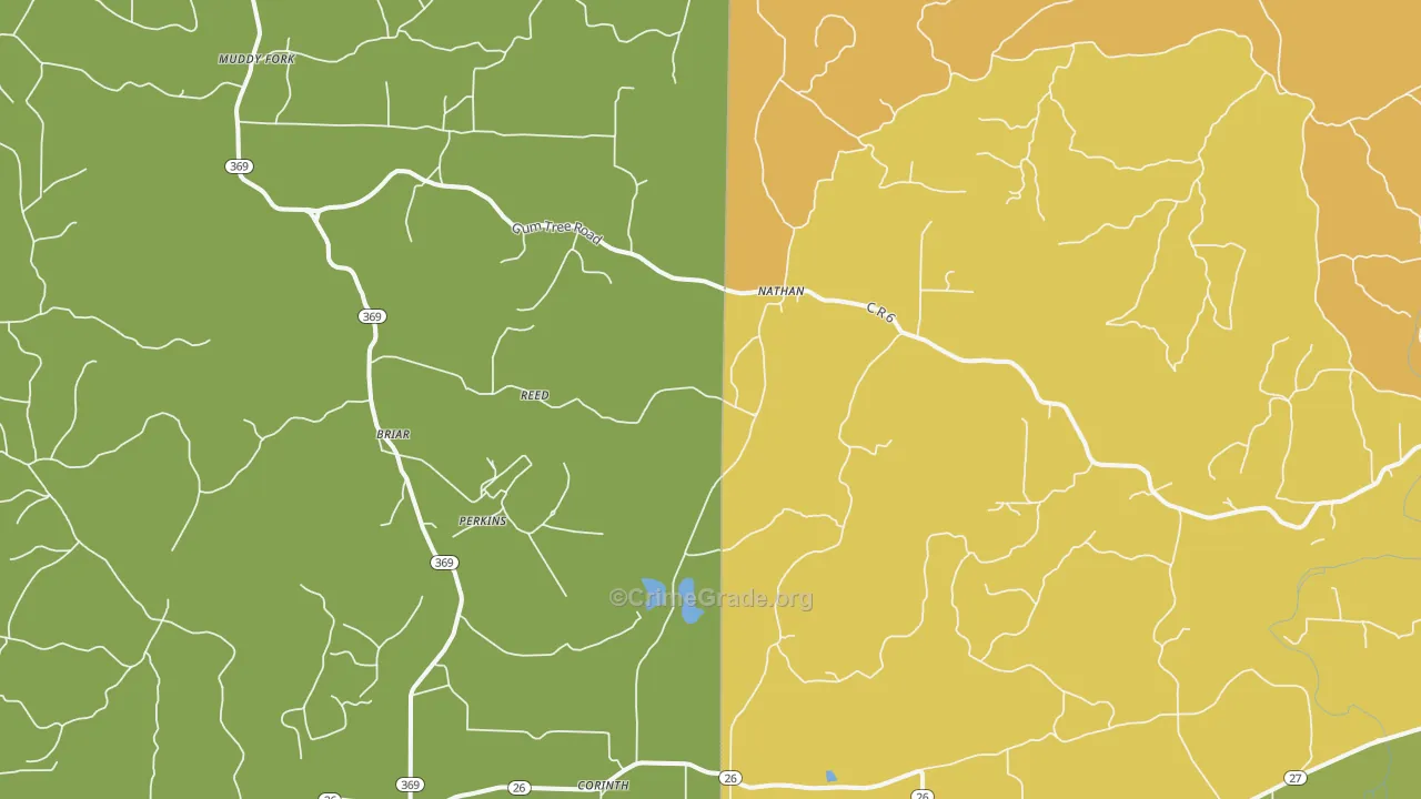Nathan, AR Map of Vandalism Rates