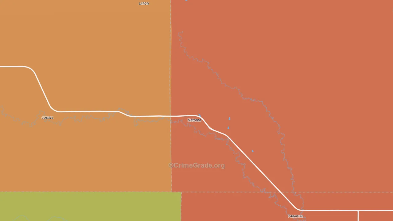Natoma, KS Map of Vandalism Rates