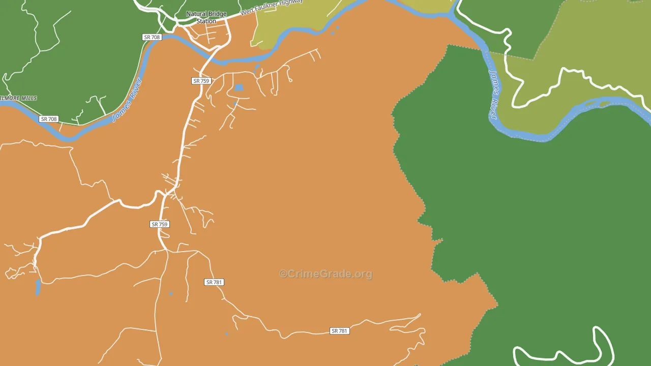 Naturl Br Sta, VA Map of Vandalism Rates