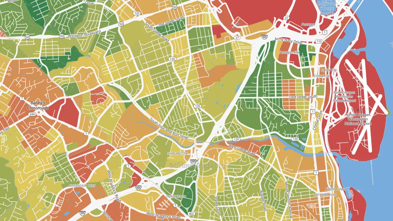 Nauck, Arlington, VA Map of Vandalism Rates