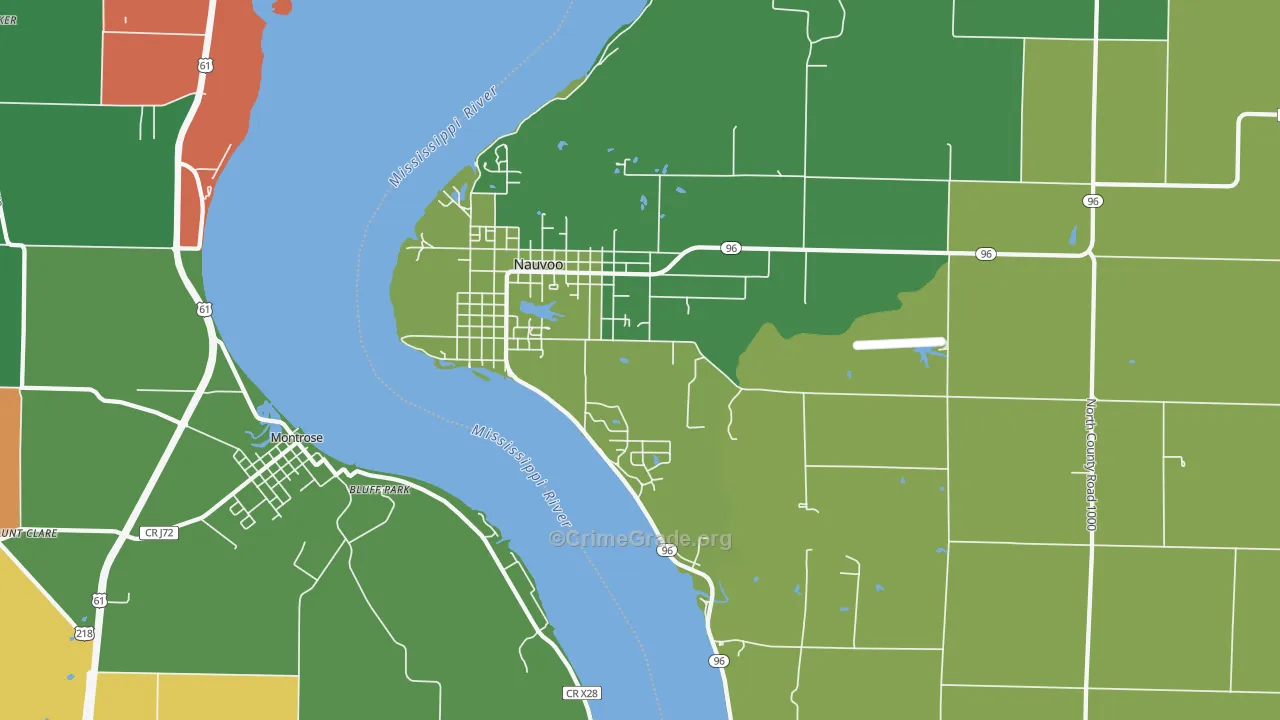 Nauvoo, IL Map of Vandalism Rates